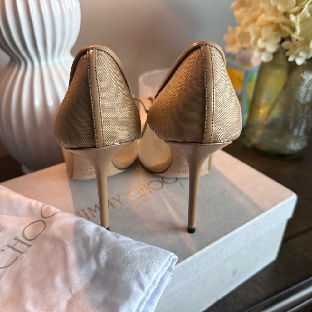 Jimmy Choo Tan Pointed Toe Heels - Picture 15 of 15